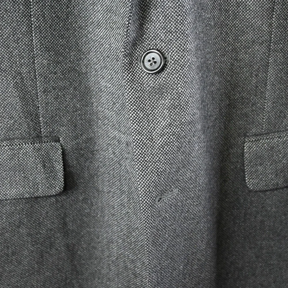 Stafford 44R Gray‎ Nailhead Tweed Wool 2Btn Blazer Jacket Sport Coat